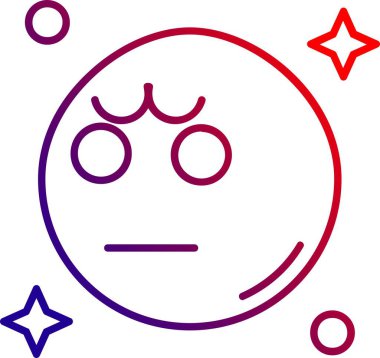 Benzersiz uzaylı vektör çizgisi simgesi