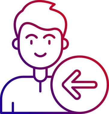 Çapraz işareti olan bir kişinin vektör çizimi