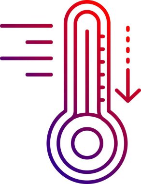 Sıcaklık. Web simgesi basit illüstrasyon