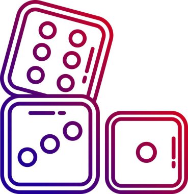 zar. Web simgesi basit illüstrasyon