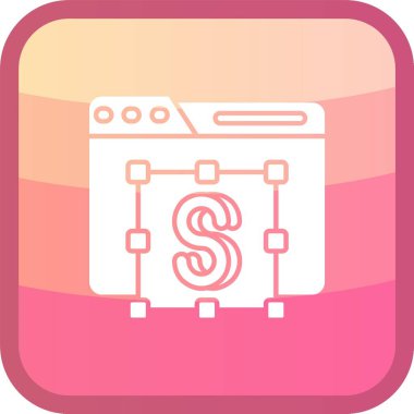 Dolar. Web simgesi basit illüstrasyon