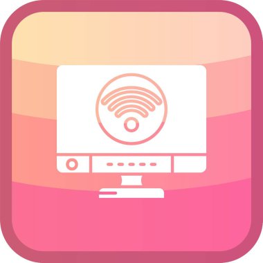 wifi düz ikon vektör çizimi