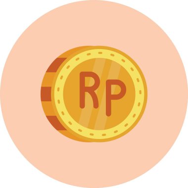 ruble ruble daire vektör ikonu tasarımı