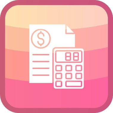 hesap makinesi simgesi, vektör illüstrasyonu