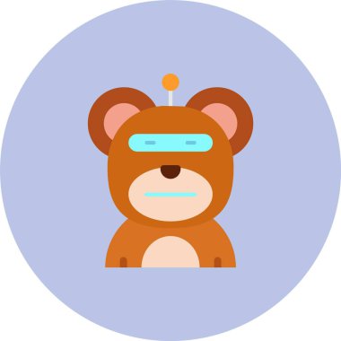 vektör ayı düz simgesi