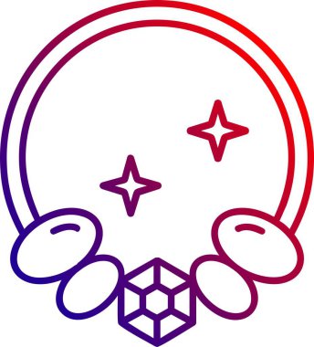 şirin karikatür kafatası simgesinin vektör çizimi