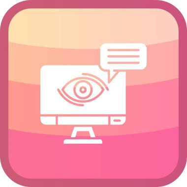 Ekran simgesi vektör illüstrasyonlu göz