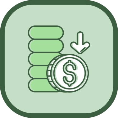 Dolar simgesi vektör illüstrasyonu