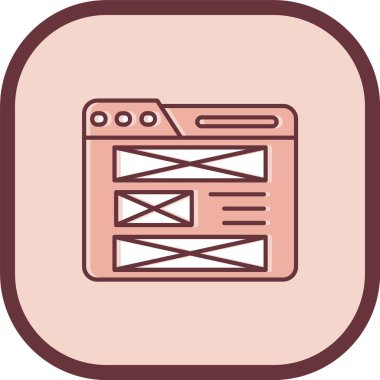 Web sitesi, vektör illüstrasyonu için web tasarım simgesi