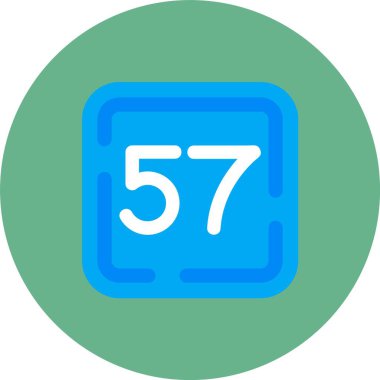 Takvim 77 düz simge, vektör, illüstrasyon