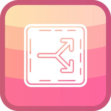 güzel ok sol kabartma vektör simgesi