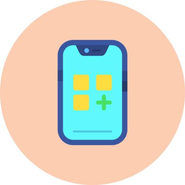 akıllı telefon ve cep telefonu, basit vektör illüstrasyonu