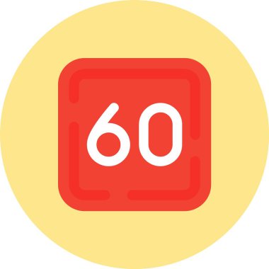 96 simgesinin vektör illüstrasyonu