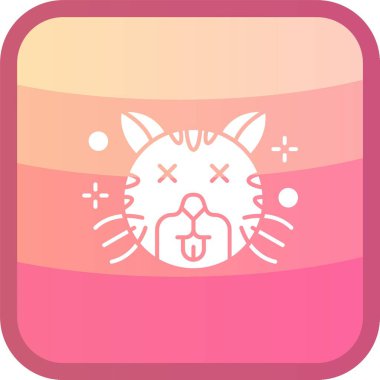 kedi simgesi, vektör illüstrasyonu