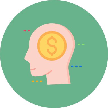 beyin Doları vektör simgesi