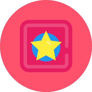 Web simgesi olan yıldız, basit vektör illüstrasyonu