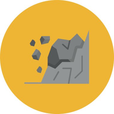 Taş ikonu, düz stil.