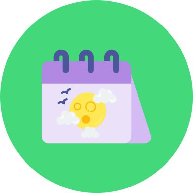 Takvim simgesi vektörü izole edildi