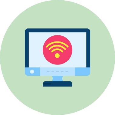 wifi düz vektör simgesi