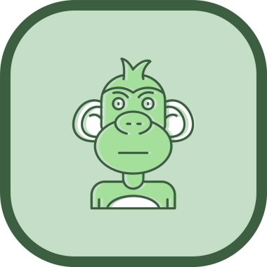 maymun ağ simgesi basit tasarım