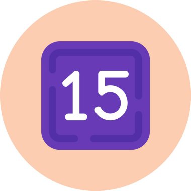 15-6 artı düz simge, vektör illüstrasyonu