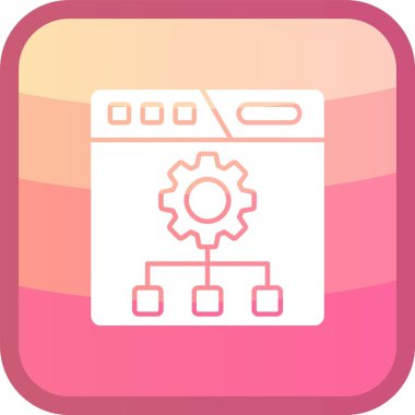 Web tasarım geliştirme simgesi, vektör illüstrasyonu