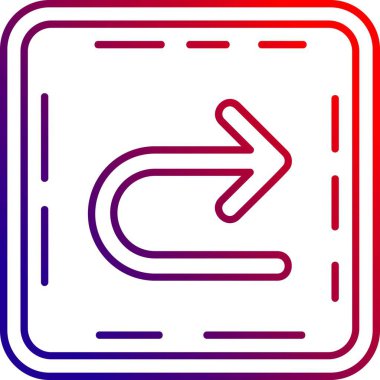 Kırmızı ve mavi ikonun vektör illüstrasyonu