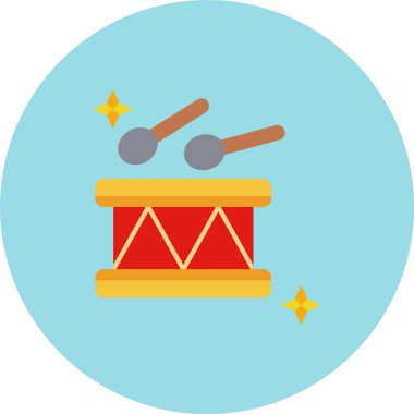 davul. Web simgesi basit illüstrasyon