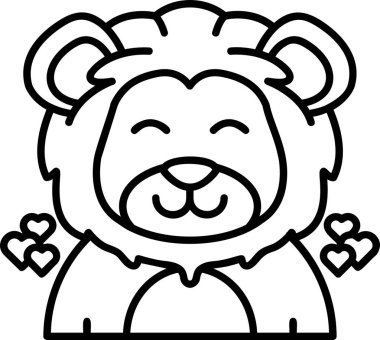 Ayı karikatür simgesi, vektör, illüstrasyon