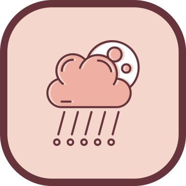 Bulut simgesi. Web vektör illüstrasyonu