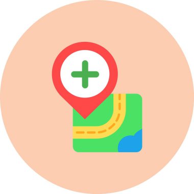 navigasyon konumu pin simgesi, çizgi film biçimi