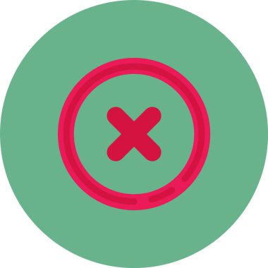 çapraz vektör illüstrasyon işareti simgesi