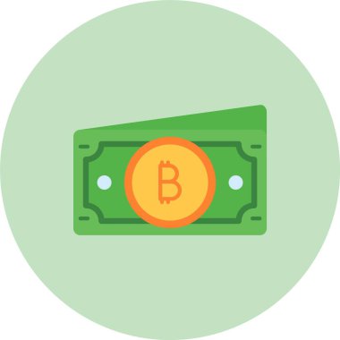 Bitcoin simgesi vektör illüstrasyonu