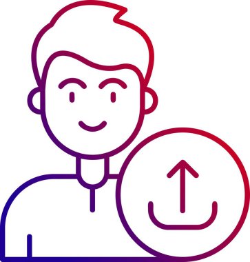 Yüzü olan bir adamın vektör çizimi