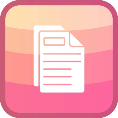 Güzel Belge Vektörü Kabartma Simgesi