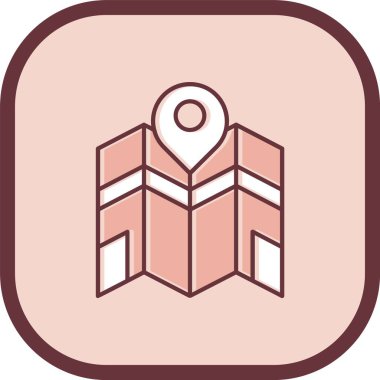 trend biçimi izole edilmiş arkaplanda konum haritası simgesi