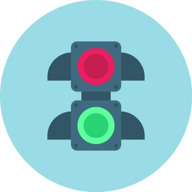 Trafik ışığı simgesi, vektör illüstrasyonu