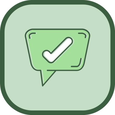 vektör Sohbeti düz simgesi