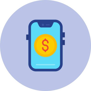 Dolar düz vektör simgesi