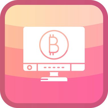 Kişisel ve ticari kullanım için bitcoin vektör simgesi modern basit vektör çizimi