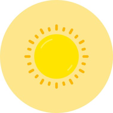 Güneş simgesinin vektör illüstrasyonu