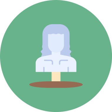 Yeşil çemberdeki bir kadının vektör çizimi