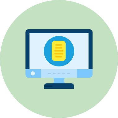 Kişisel ve ticari kullanım için bilgisayar vektör simgesi simgesi vektör çizimi..