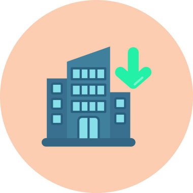 Bina vektör simge işareti simge vektör çizim kişisel ve ticari kullanım için..