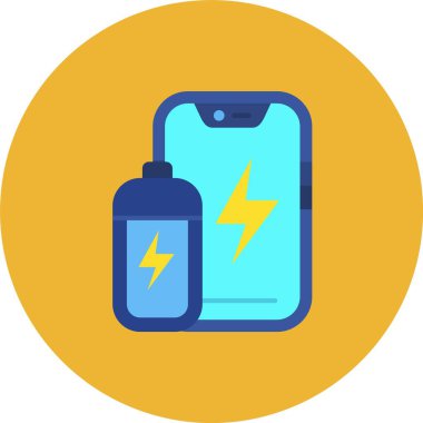 pil şarj eden mobil simge - taslak biçimi