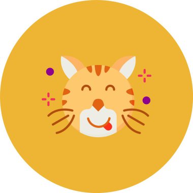 kedi simgesi vektör illüstrasyonu