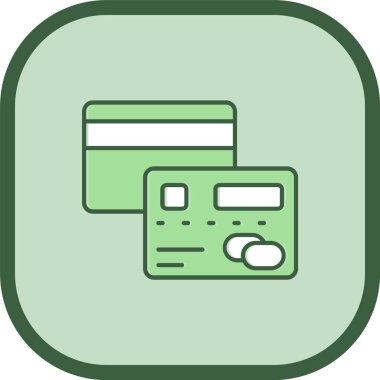 Kart simgesi vektör illüstrasyonu