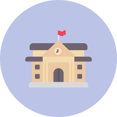 Modern yapı ikonu. vektör oluşturma illüstrasyonunun düz tasarımı