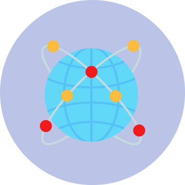 ağ bağlantı simgesi. özet ağ bağlantı vektör rengi düz izole