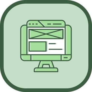 web sayfası vektör satırı simgesi